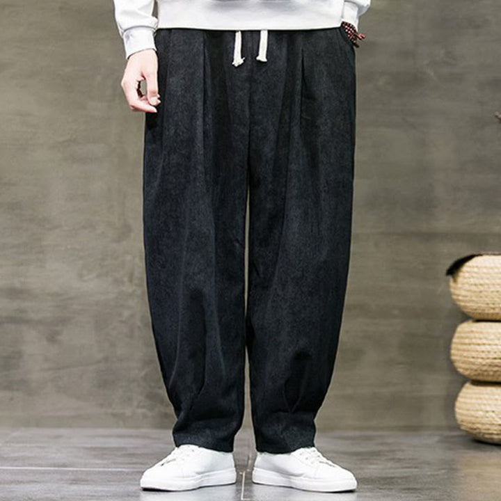 Spodnie męskie Buddha Stones Casual Plain Cotton Bloomer z kieszeniami - image 4