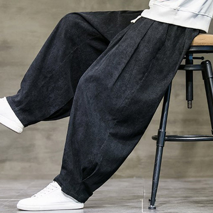 Spodnie męskie Buddha Stones Casual Plain Cotton Bloomer z kieszeniami - image 6