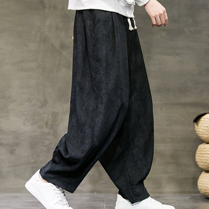 Spodnie męskie Buddha Stones Casual Plain Cotton Bloomer z kieszeniami - image 1