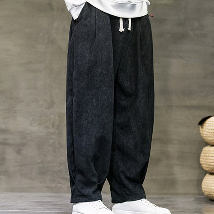 Spodnie męskie Buddha Stones Casual Plain Cotton Bloomer z kieszeniami - image 3
