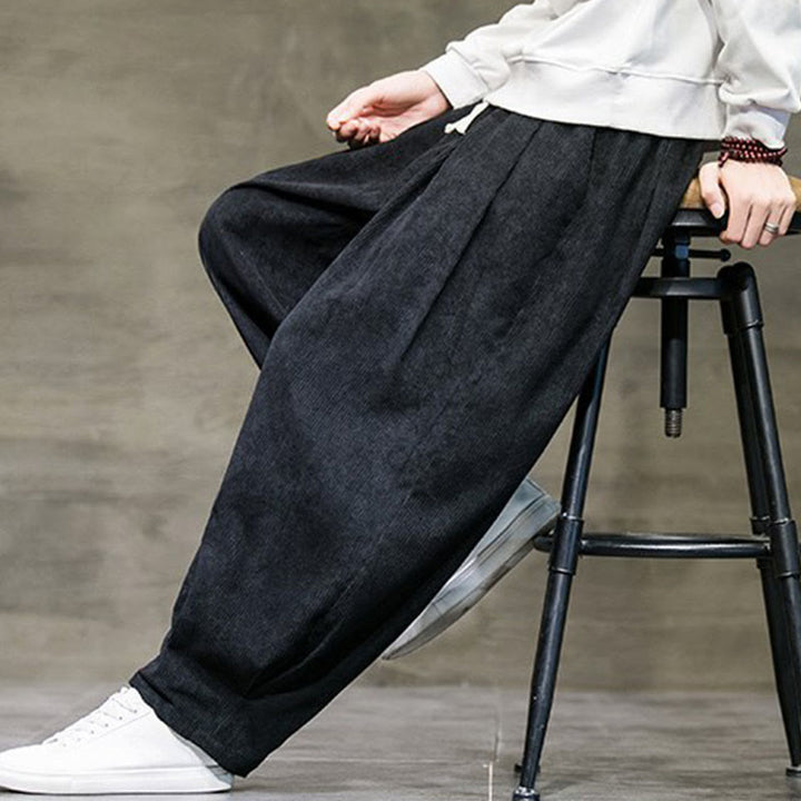 Spodnie męskie Buddha Stones Casual Plain Cotton Bloomer z kieszeniami - image 7