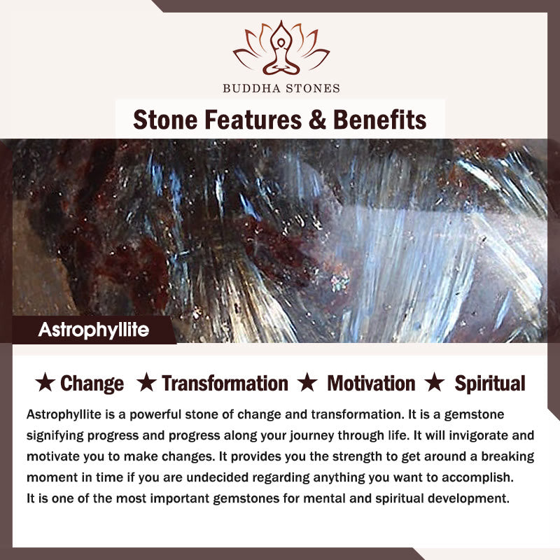 Bransoletka transformacyjna z Buddha Stones Astrofyllite