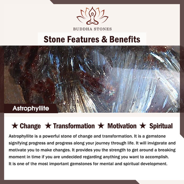 Bransoletka transformacyjna z Buddha Stones Astrofyllite