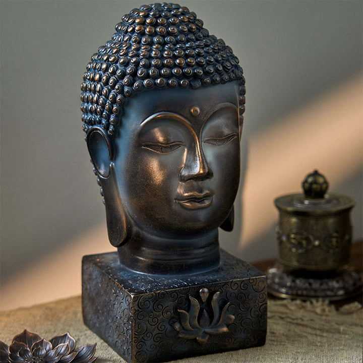Buddha Stones Tybetański Budda Błogosławieństwo Medytacja Dekoracja - Budda (10*10*24 cm) - image 0