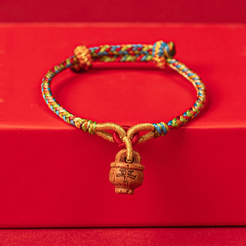 Buddha Stones Brzoskwiniowe Drewno Fu Charakter Bezpieczny I Dobrze Bransoletka Bogactwa