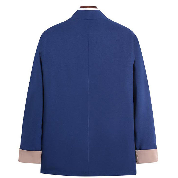 Buddha Stones Smok Haft Żaba-guzik Poliester Męska Kurtka Koszula Odzież Z Kieszeniami - image 18