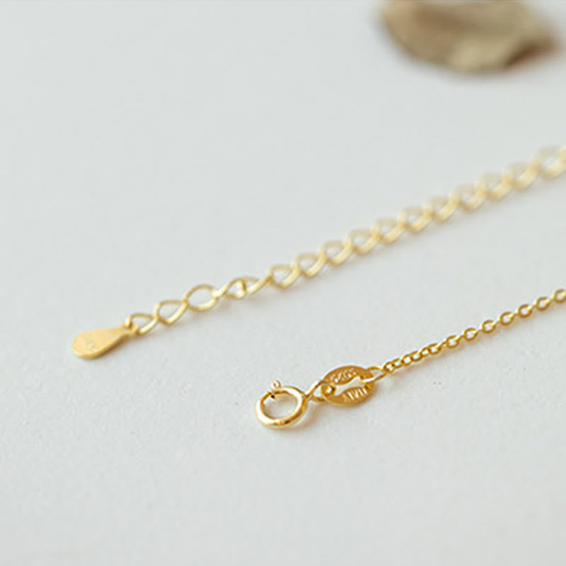 Naszyjnik z Buddha Stones 925 Sterling Silver Plated Gold Hetian Jade Peace Buckle - image 2