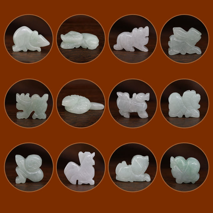 Buddha Stones Chiński Zodiak Brzoskwiniowe Drewno Błogosławieństwo Czerwony Sznurek Łańcuszek Brzuch