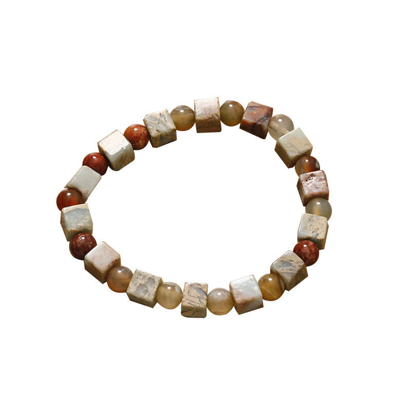 Bransoletka z Buddha Stones, czerwonym agatem Shoushan Stone Calm Blessing
