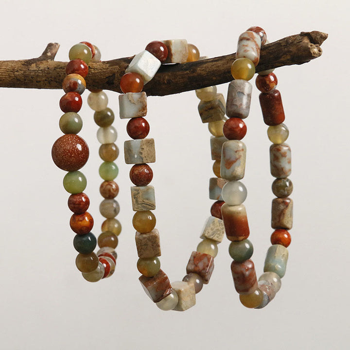 Bransoletka z czerwonego agatu i Buddha Stones Shoushan