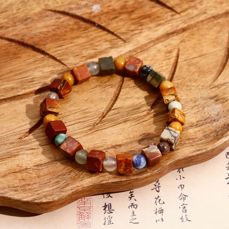 Bransoletka z Buddha Stones, czerwonym agatem Shoushan Stone Calm Blessing