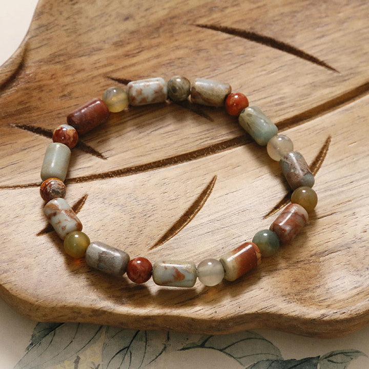 Bransoletka z czerwonego agatu i Buddha Stones Shoushan