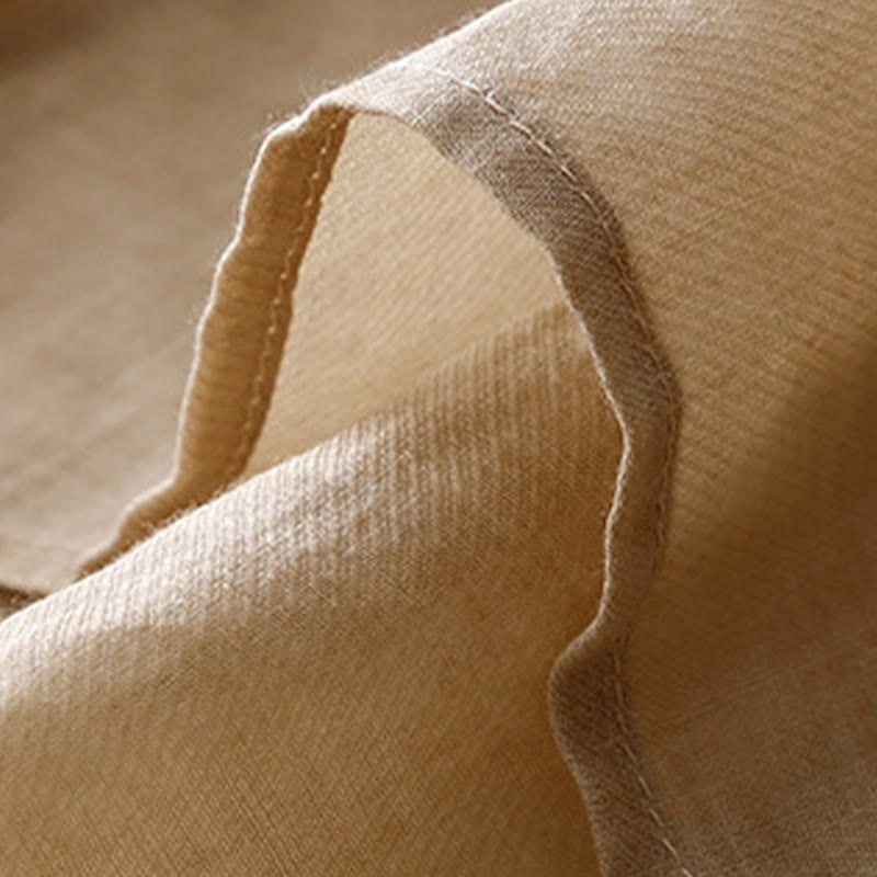 Buddha Stones Okrągły Dekolt Casual Bluzka Haft Długi Rękaw Koszula Bawełniana Lniana Top Koszule Damskie - image 13