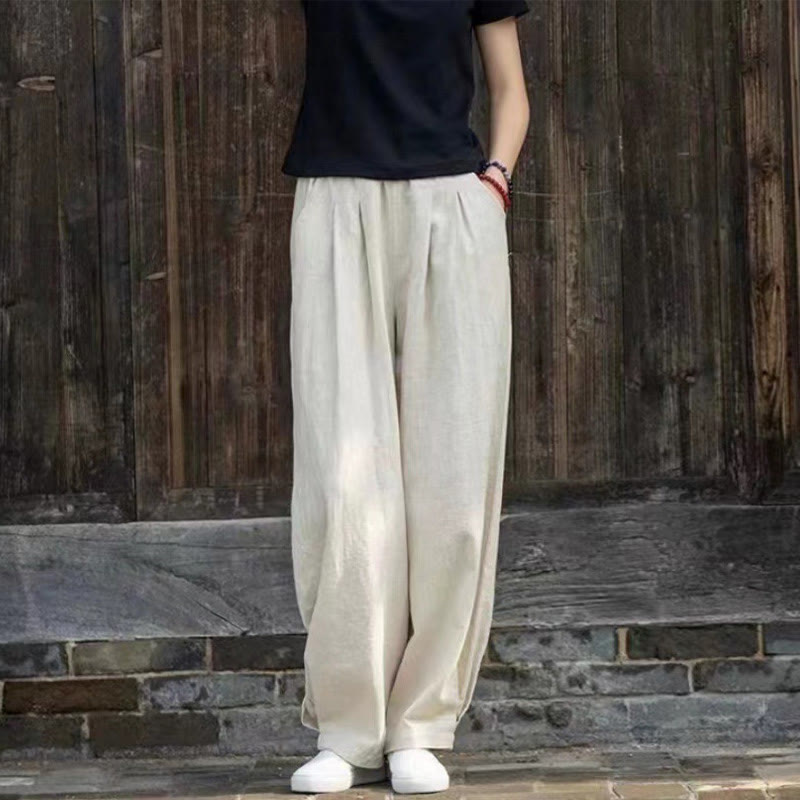 Spodnie do jogi damskie z kieszeniami Buddha Stones Casual Cotton - image 3
