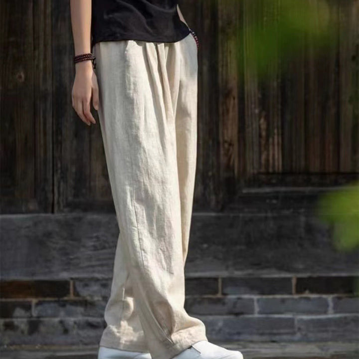 Spodnie do jogi damskie z kieszeniami Buddha Stones Casual Cotton - image 1