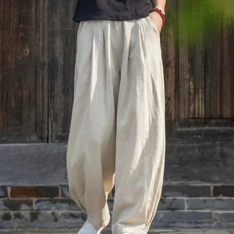 Spodnie do jogi damskie z kieszeniami Buddha Stones Casual Cotton - image 2