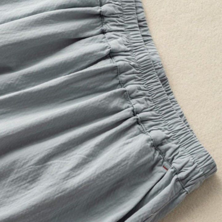 Spodnie haremowe z bawełny Buddha Stones z koronkowymi wykończeniami i kieszeniami - image 5