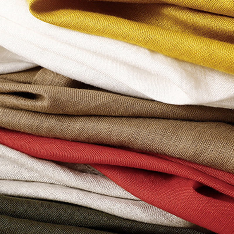 Buddha Stones Vintage Wysokie Spodnie Haremowe Z Sznurkiem Z Bawełny Lnianej Z Kieszeniami - image 44