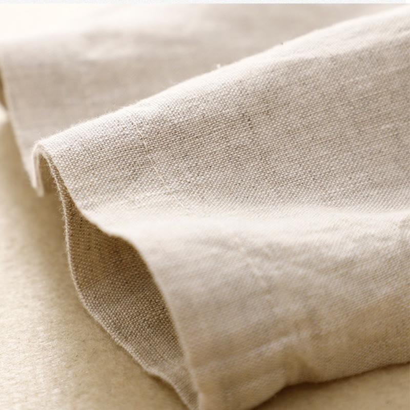 Buddha Stones Vintage Wysokie Spodnie Haremowe Z Sznurkiem Z Bawełny Lnianej Z Kieszeniami - image 31