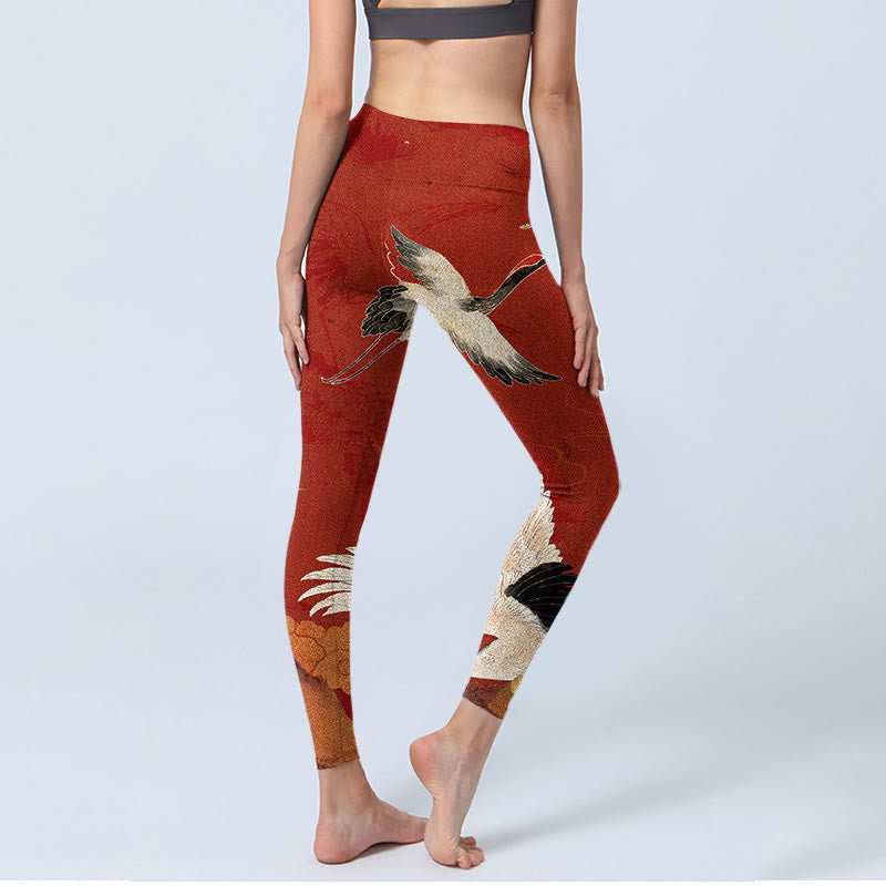 Leginsy fitness z nadrukiem Buddha Stones z tkaniny Lycra do jogi dla kobiet - image 4