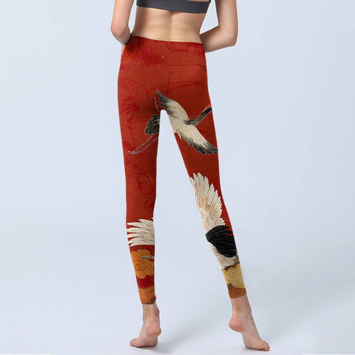 Leginsy fitness z nadrukiem Buddha Stones z tkaniny Lycra do jogi dla kobiet - image 8