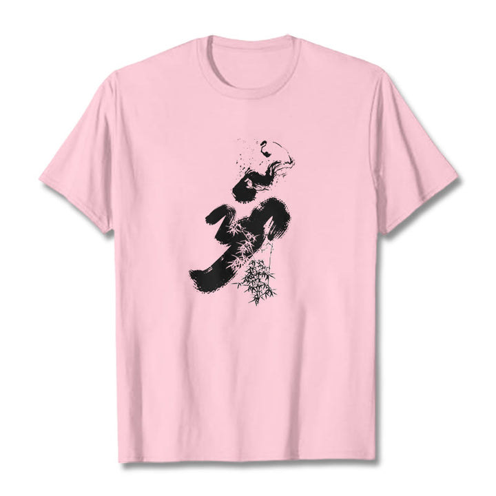 Koszulka z bawełny Buddha Stones OM Bamboo Ink - Jasnoróżowy - 2XL - image 16