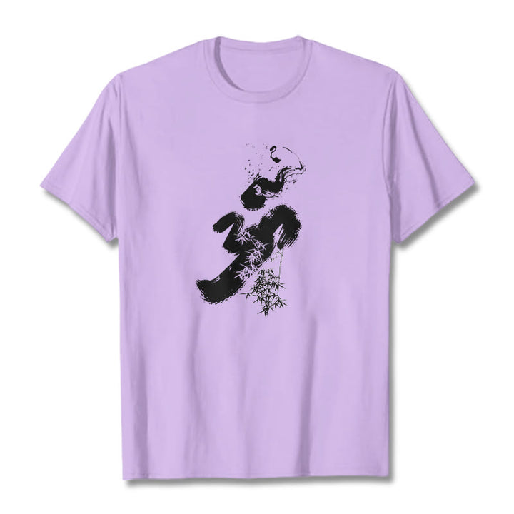 Koszulka z bawełny Buddha Stones OM Bamboo Ink - Śliwka - 2XL - image 14