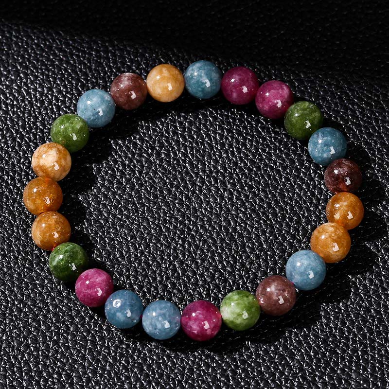 Bransoletka z wielokolorowego turmalinu z Buddha Stones