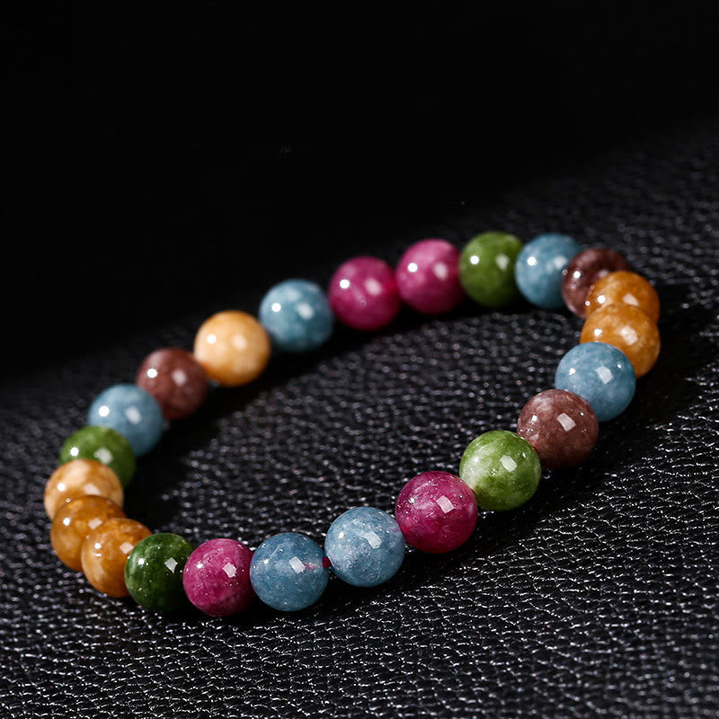 Bransoletka z wielokolorowego turmalinu z Buddha Stones