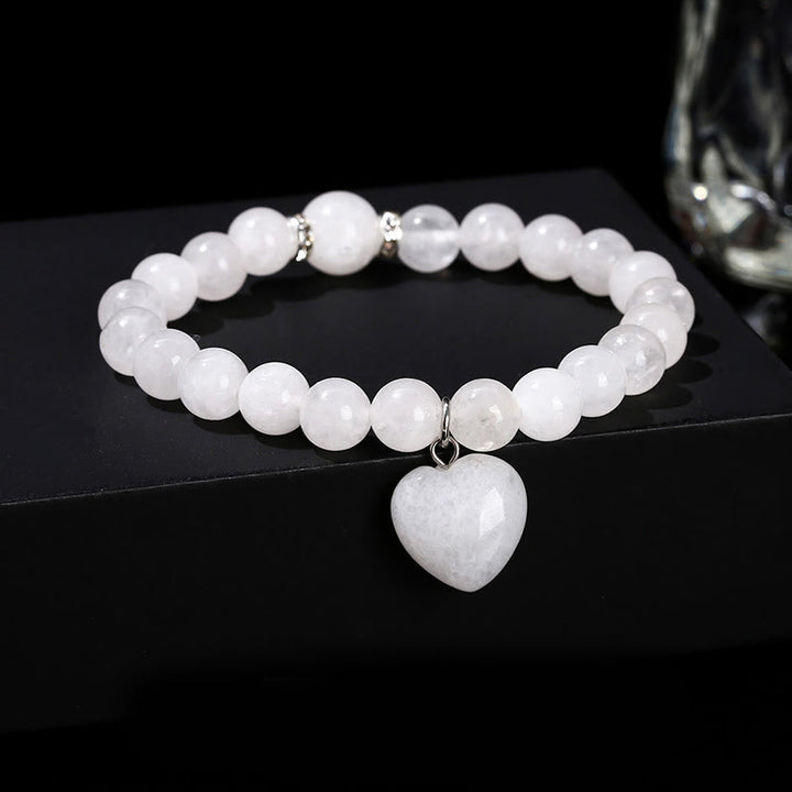 Różnorodne kryształowe Buddha Stones z zielonym awenturynem, bransoletka Love Heart Balance