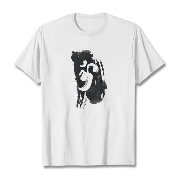 Koszulka z nadrukiem OM Ink z Buddha Stones - Biały - 2XL - image 6