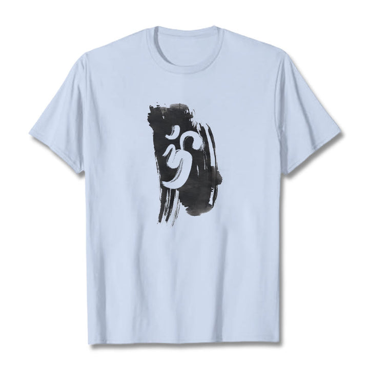 Koszulka z nadrukiem OM Ink z Buddha Stones - Jasnoniebieski - 2XL - image 11