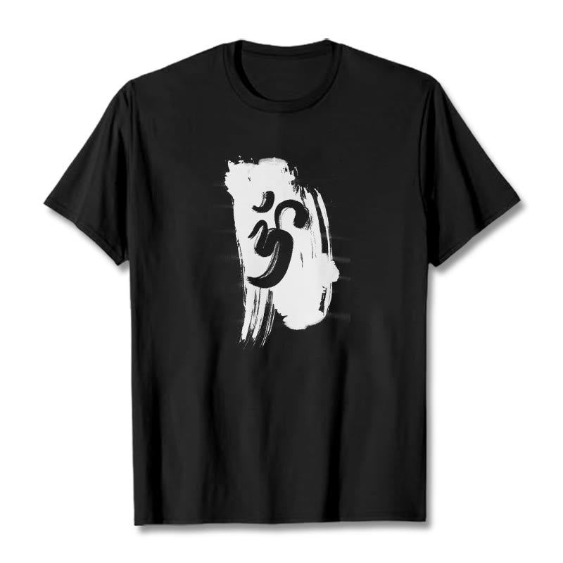 Koszulka z nadrukiem OM Ink z Buddha Stones - Czarny - 2XL - image 1