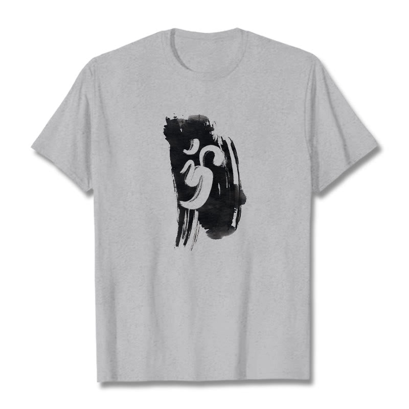 Koszulka z nadrukiem OM Ink z Buddha Stones - Jasnoszary - 2XL - image 19