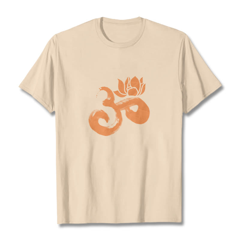 Koszulka z bawełny Buddha Stones OM Lotus Flower - For - 2XL - image 1