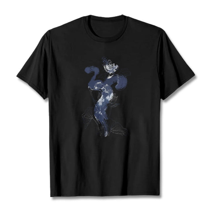 Buddha Stones OM Kwiat Lotosu Tło Bawełniana Koszulka T-shirt - Czarny - 2XL - image 5