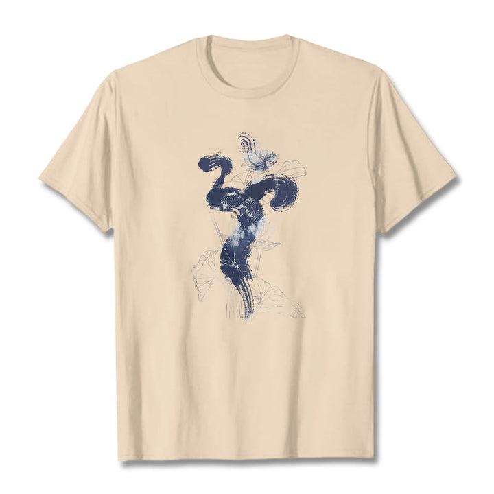 Buddha Stones OM Kwiat Lotosu Tło Bawełniana Koszulka T-shirt - For - 2XL - image 11