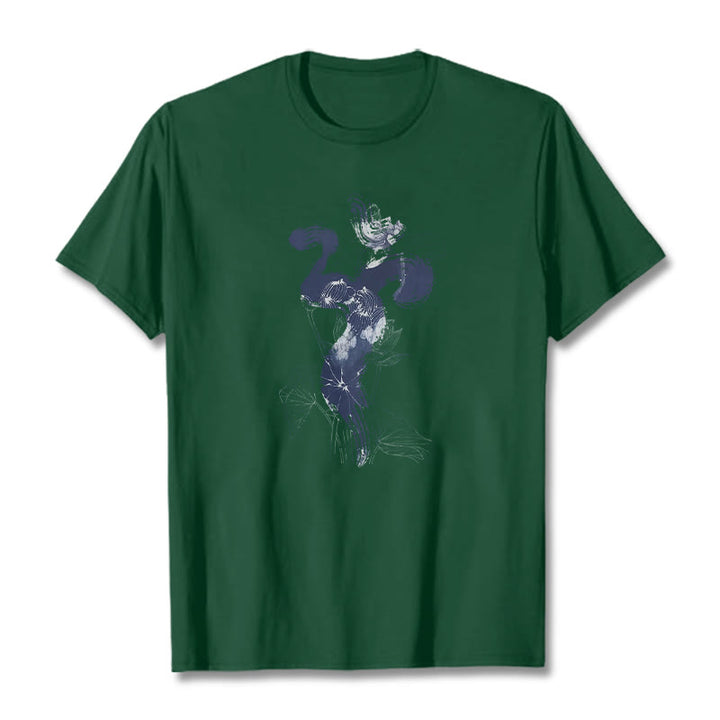 Buddha Stones OM Kwiat Lotosu Tło Bawełniana Koszulka T-shirt - ForestGreen - 2XL - image 9