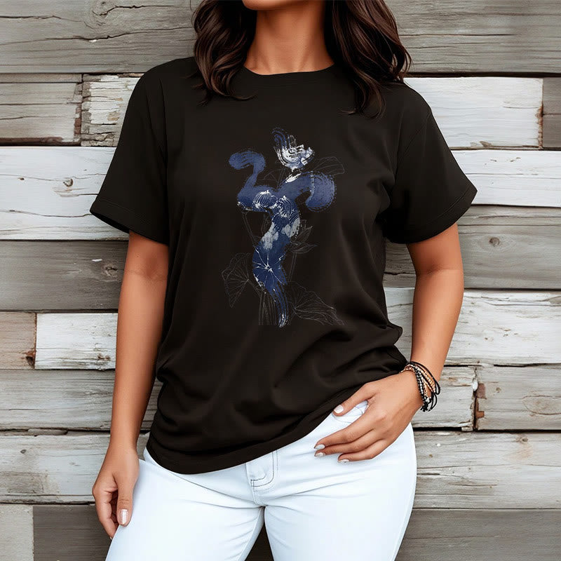 Buddha Stones OM Kwiat Lotosu Tło Bawełniana Koszulka T-shirt - image 5