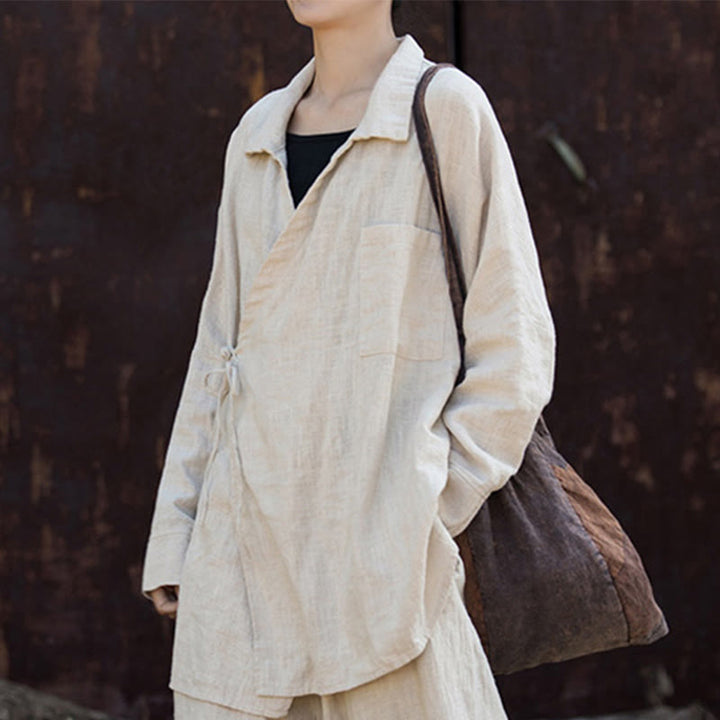 Buddha Stones Medytacja Ramie Bawełniana Odzież