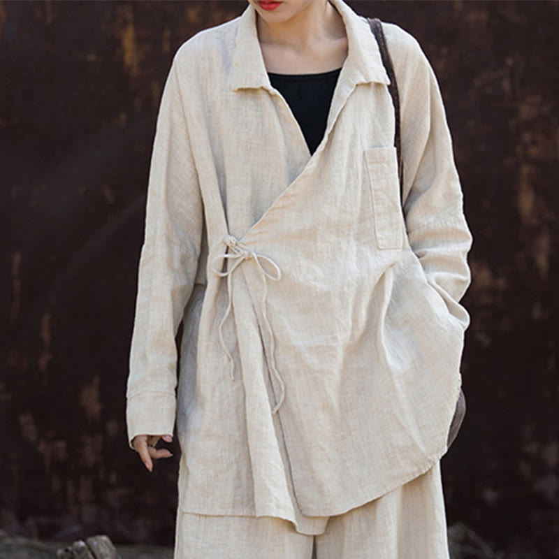 Buddha Stones Medytacja Ramie Bawełniana Odzież