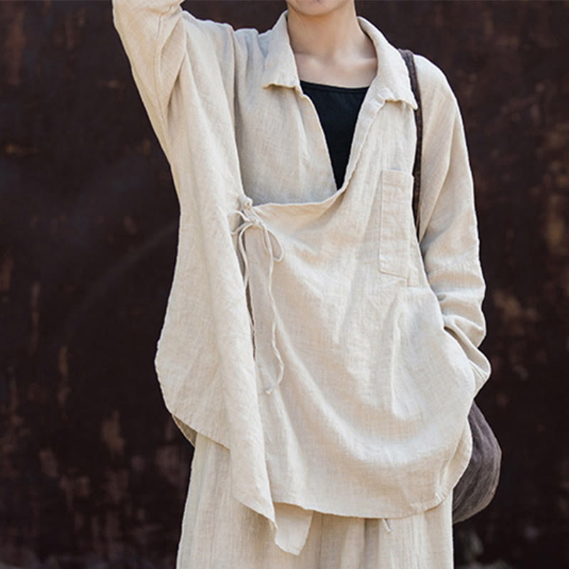 Buddha Stones Medytacja Ramie Bawełniana Odzież