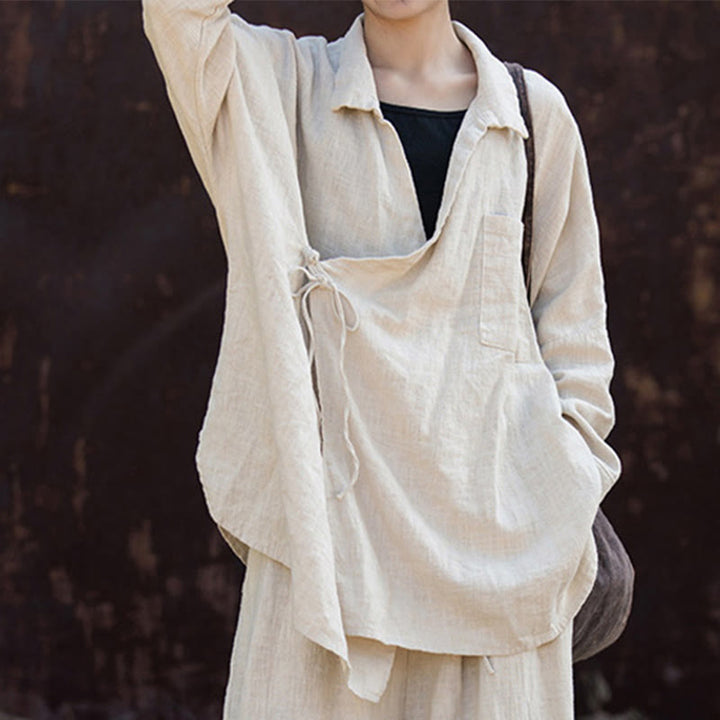 Buddha Stones Medytacja Ramie Bawełniana Odzież