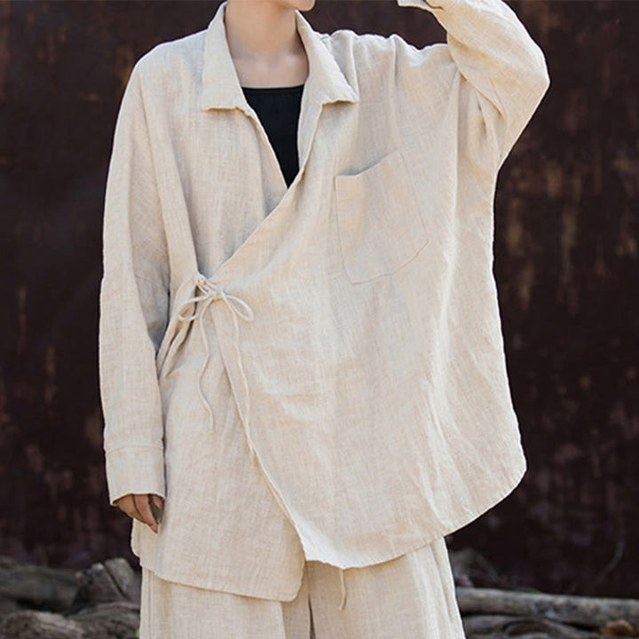 Buddha Stones Medytacja Ramie Bawełniana Odzież - image 13