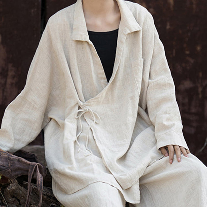 Buddha Stones Medytacja Ramie Bawełniana Odzież - image 5