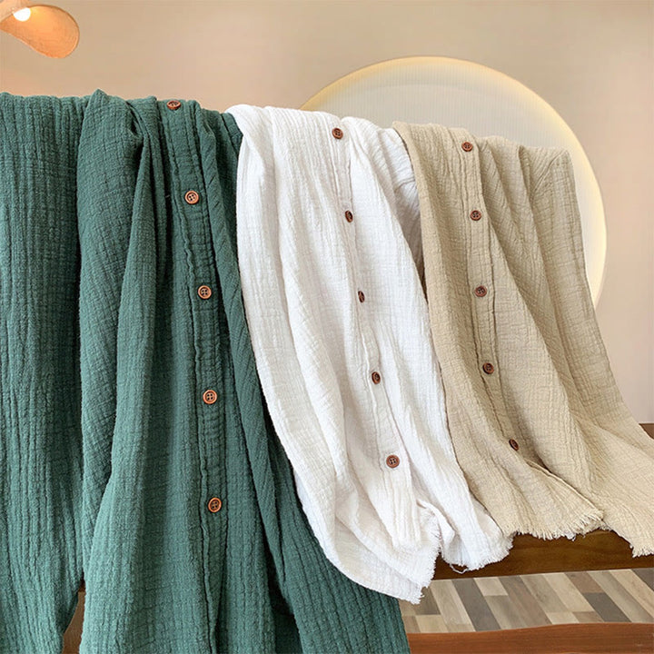 Buddha Stones Literackie Artystyczne Dwuwarstwowe Piaskowanie Bawełniane Lniane Ubrania - image 37