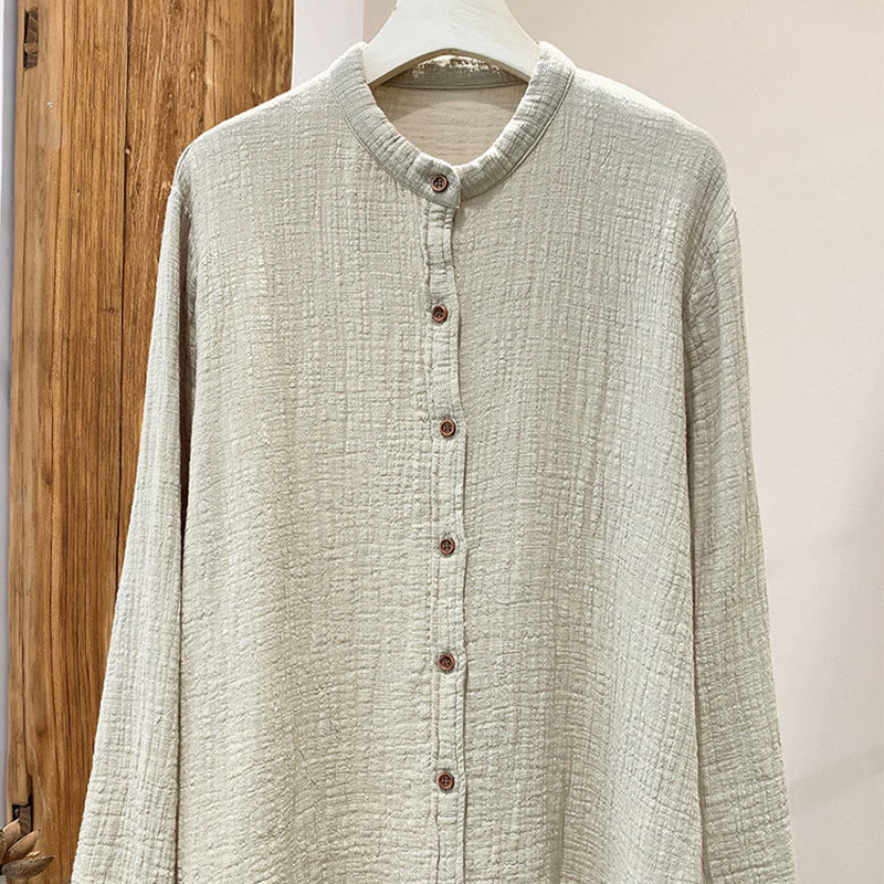 Buddha Stones Literackie Artystyczne Dwuwarstwowe Piaskowanie Bawełniane Lniane Ubrania - Bielizna - US2, UK/AU6, EU34 (M) - image 0