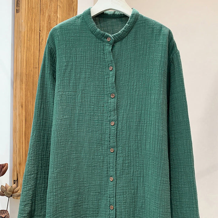 Buddha Stones Literackie Artystyczne Dwuwarstwowe Piaskowanie Bawełniane Lniane Ubrania - ŚredniaAkwamaryna - US2, UK/AU6, EU34 (M) - image 25