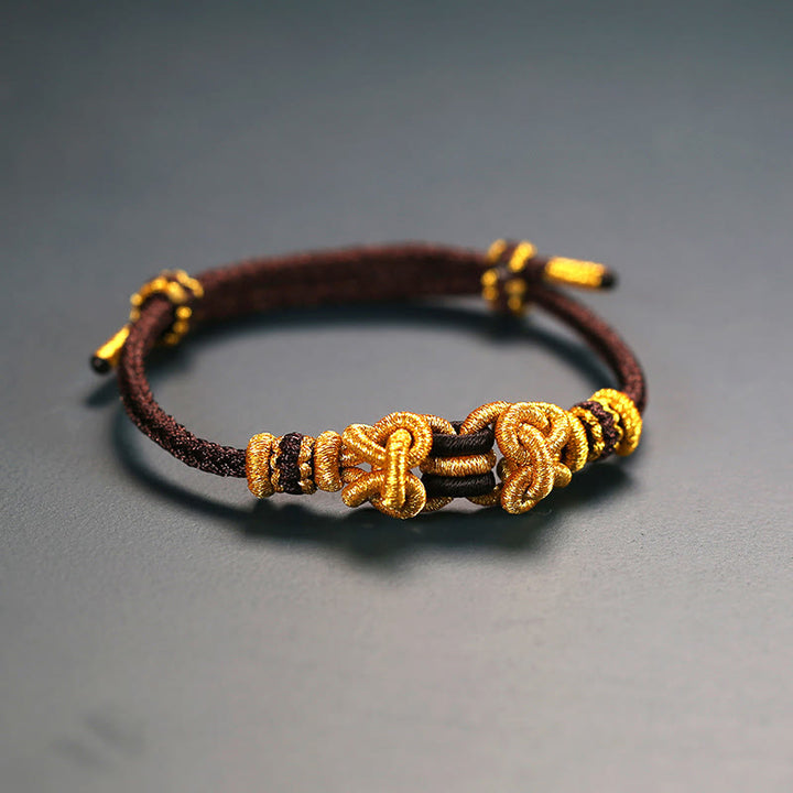 Bransoletka Buddha Stones Red String Saddle Knot Strength