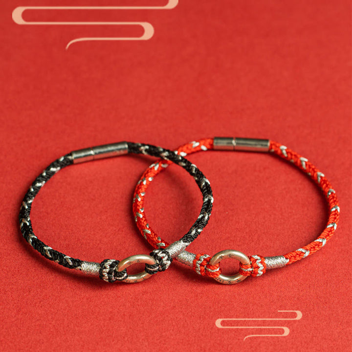 Bransoletka Buddha Stones Red String 925 ze srebra próby 925 Safe Luck - image 15